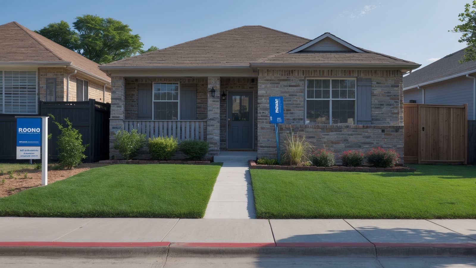 Modern vinyl privacy fence in Plano Texas residential area